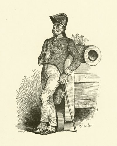 Il Pensionato (incisione) da Nicolas Toussaint (after) Charlet