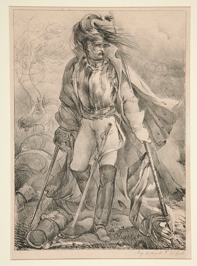 Corazziere francese con una bandiera da Nicolas Toussaint Charlet