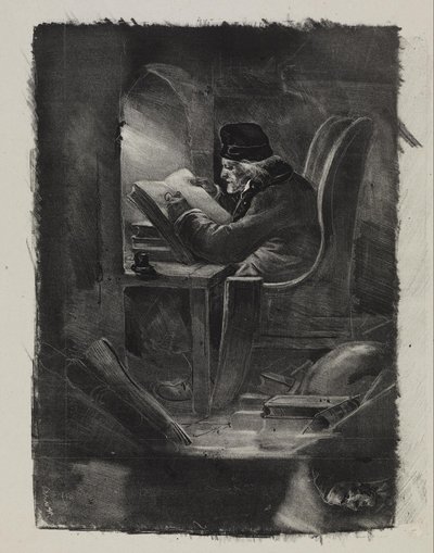 Saggio alla maniera nera (un geografo) da Nicolas Toussaint Charlet