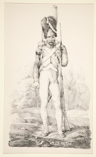 Granatiere a piedi della Vecchia Guardia, dalla serie La Vecchia Armata Francese da Nicolas Toussaint Charlet