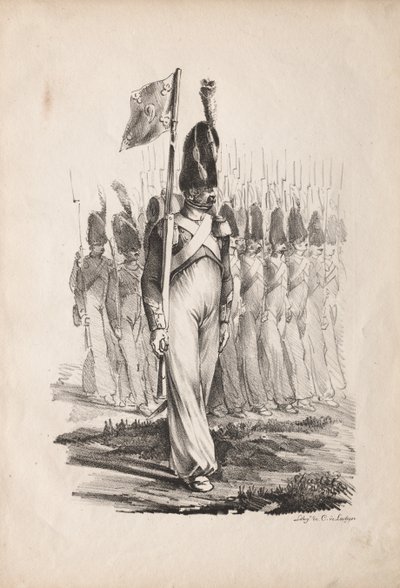 Costumi militari: Carabinieri Sargento, Guida Generale, 1817-1818 da Nicolas Toussaint Charlet