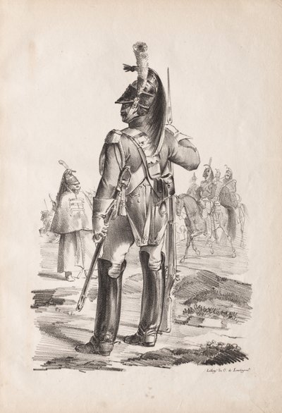 Costumi militari: Granatiere della Guardia Reale da Nicolas Toussaint Charlet
