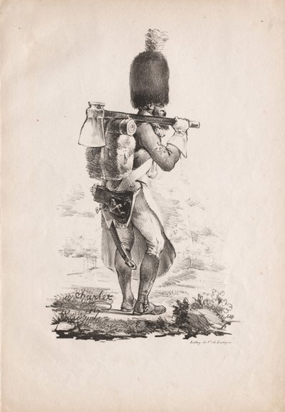 Costumi militari: Zappatore di fanteria da Nicolas Toussaint Charlet