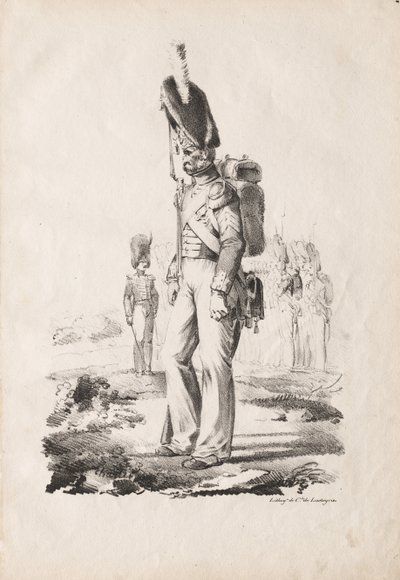 Costumi militari: Sergente di fanteria, 1817-18 da Nicolas Toussaint Charlet