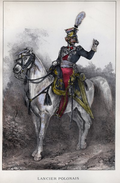 Ufficiale dei Lancieri Polacchi della Guardia Imperiale da Nicolas Toussaint Charlet