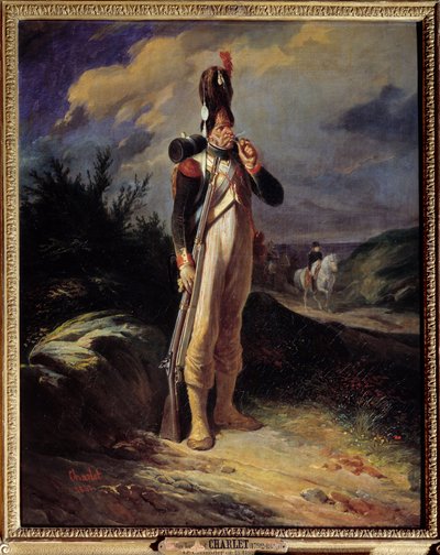 Ritratto di un granatiere della Guardia. Ritratto di un granatiere della guardia di Napoleone Bonaparte da Nicolas Toussaint Charlet