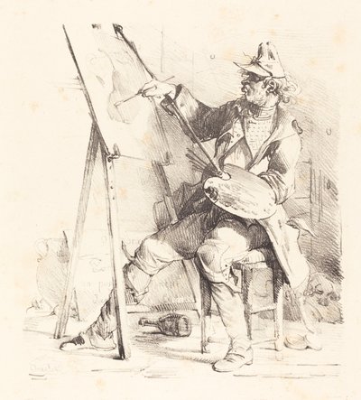Il pittore di insegne da Nicolas Toussaint Charlet