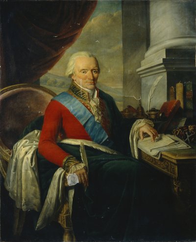Ritratto del Principe Mikhail Mikhailovich Shcherbatov 1733-1790, fine XVIII secolo da Nicolas de Courteille