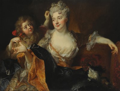 Ritratto di Marguerite-Elisabeth Forest di Largilliere e suo figlio Nicolas, c.1712 da Nicolas de Largillière