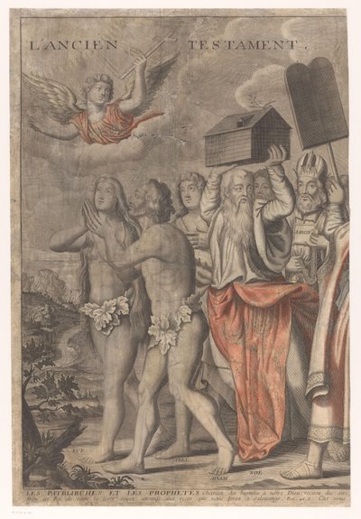 Trionfo di Cristo con figure del Vecchio e Nuovo Testamento (prima parte) da Nicolas de Larmessin (I)
