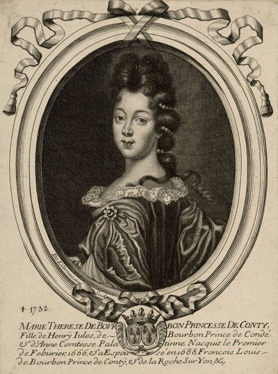 Maria Teresa di Borbone, principessa di Conti da Nicolas de Larmessin