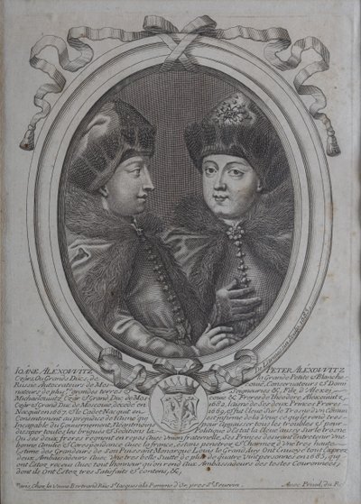 Gli zar Ivan Alexeyevich e Pietro Alexeyevich di Russia da Nicolas de Larmessin