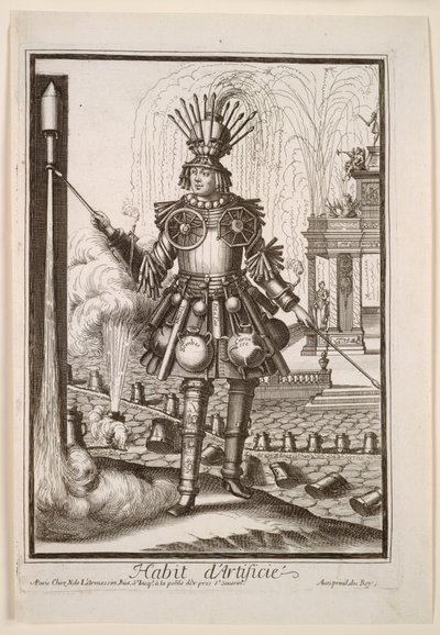 Costumi Fantasiosi: Costume del Fuochista, circa 1690 da Nicolas de Larmessin II