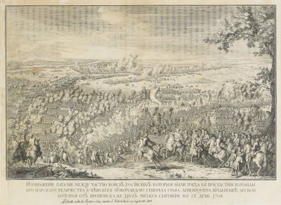 La battaglia di Lesnaya da Nicolas de Larmessin II