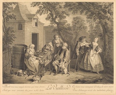 La vecchiaia da Nicolas de Larmessin IV after Nicolas Lancret