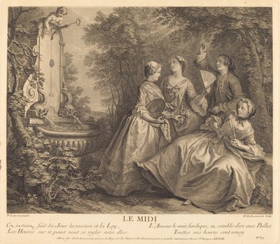 Il mezzogiorno da Nicolas de Larmessin IV after Nicolas Lancret