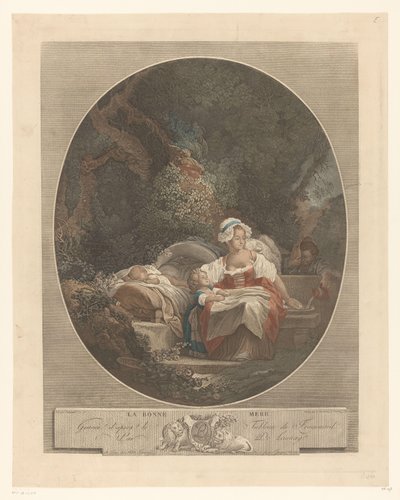 Madre con bambini in un paesaggio da Nicolas de Launay (goudsmid)