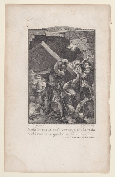 Canto 13, Stanza 38, da Orlando Furioso da Nicolas de Launay
