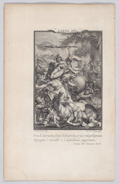 Canto 14, Stanza 45, da Orlando Furioso, 1774 da Nicolas de Launay