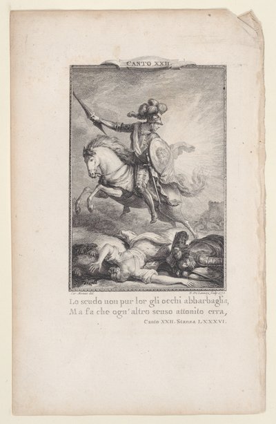 Canto 22, Stanza 86, da Orlando Furioso da Nicolas de Launay