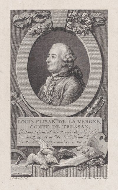 Ritratto di Louis Elisabeth de La Vergne, Conte de Tressan da Nicolas de Launay
