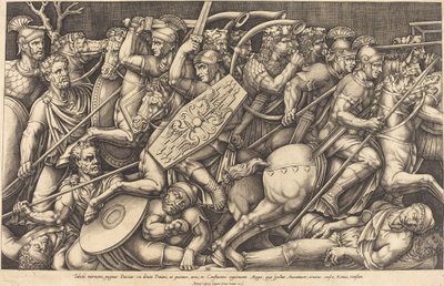 Soldati romani che combattono i Daci da Nicolaus Beatrizet