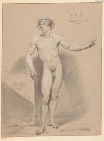 Nudo maschile in piedi, visto di fronte (2° premio 1796) da Nicolaus Ritter jr.