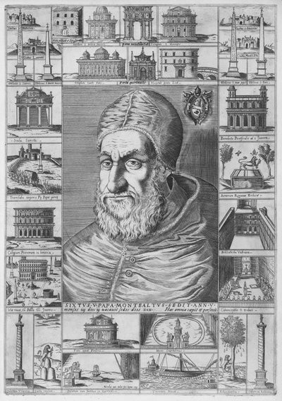 Ritratto di Sisto V, ca. 1589 da Nicolaus van Aelst