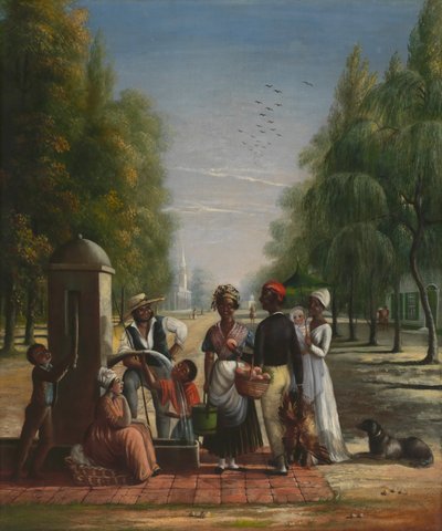 Servi a una pompa, ca. 1840 da Nicolino Calyo