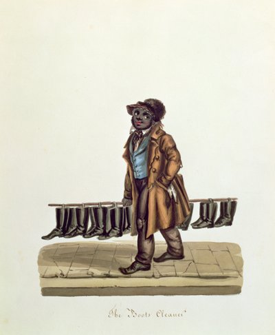 Il pulitore di stivali, c.1840 da Nicolino Calyo