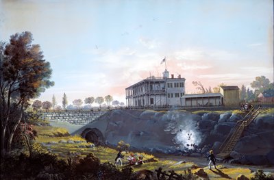 Veduta del tunnel della ferrovia di Harlem da Nicolino Calyo
