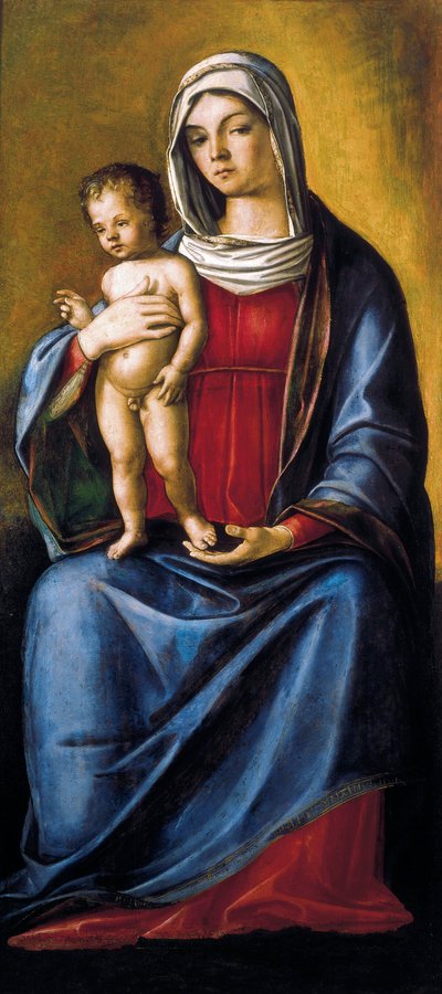 Madonna con Bambino, Pannello Centrale del Trittico con Madonna e Bambino, Sant