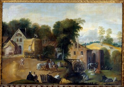 La ventilazione del grano da Nicolo dell Abate