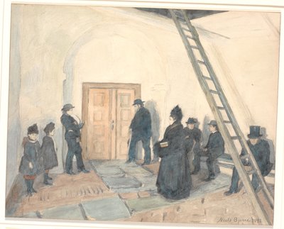 Dal portico di una chiesa di villaggio da Niels Jakob Jakobsen Bjerre