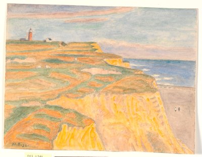 Le scogliere e il faro di Bovbjerg da Niels Jakob Jakobsen Bjerre