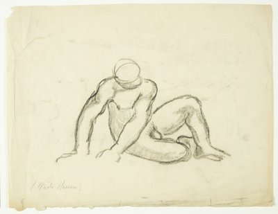 Studio di uomo nudo seduto da Niels Hansen