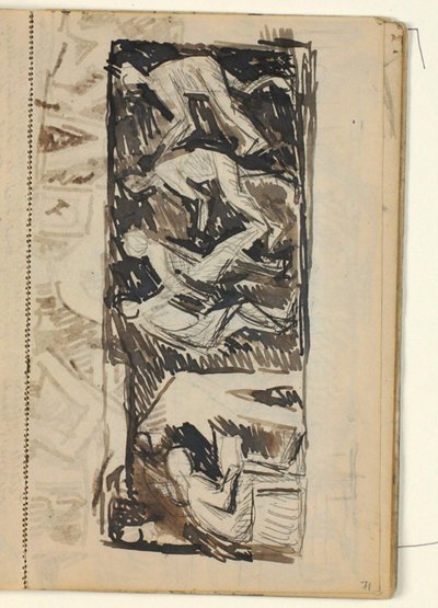 Composizione di Figure - Bozzetto per un Rilievo su Vari Mestieri? da Niels Larsen Stevns