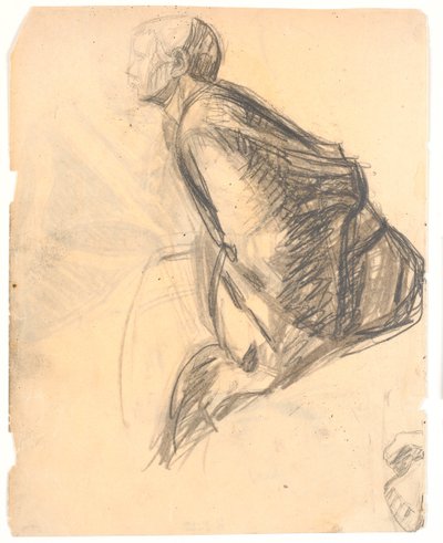 Studio di figura per il dipinto "Maria unge i piedi di Cristo", 1907. Apostolo n. 3 a destra nell