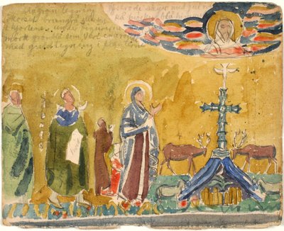 Copia di mosaico paleocristiano, con annotazioni da Niels Larsen Stevns