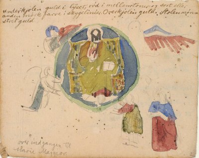 Copia da mosaici paleocristiani, con annotazioni sui colori da Niels Larsen Stevns