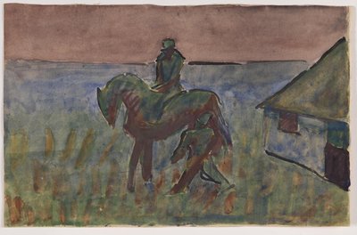 "Krushoved presso la casa di Bettefanden". Motivo dal racconto di Blicher "Bettefanden e il signore" da Niels Larsen Stevns