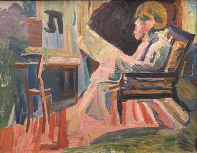 Figura che legge da Niels Larsen Stevns