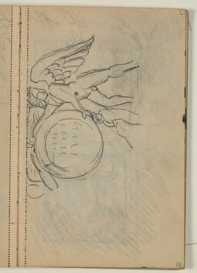Studio di Angelo con Medaglione, Probabilmente Dopo un Modello da Niels Larsen Stevns