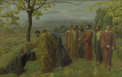 Il cieco al bordo della strada implora Gesù di mostrargli misericordia da Niels Larsen Stevns