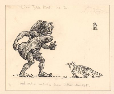 Illustrazione per Il gatto grasso da Niels Skovgaard