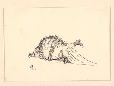 Illustrazione per Den tykke kat da Niels Skovgaard
