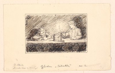 Illustrazione per Strandvarslet e kirkegrimen da Niels Skovgaard