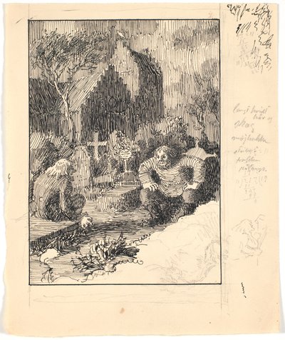 Il guardiano della spiaggia e il fantasma della chiesa da Niels Skovgaard