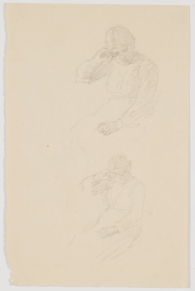 Due studi di giovane ragazza seduta da Niels Skovgaard