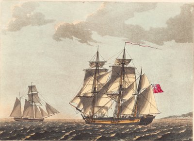Una galea e una nave inglese al vento da Niels Truslew